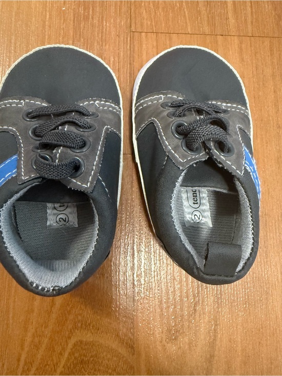 Other - Kids Black and Gray Sneaker with Blue Accent